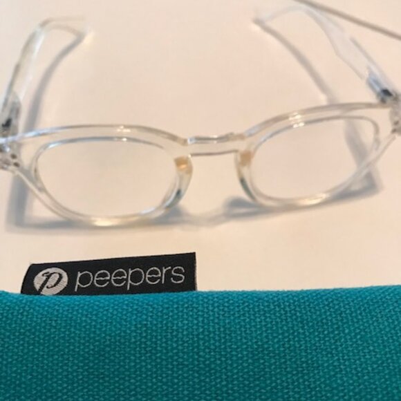 Peepers Uni Sex Clear Plastic Readers 1.75 Strength - Picture 2 of 5
